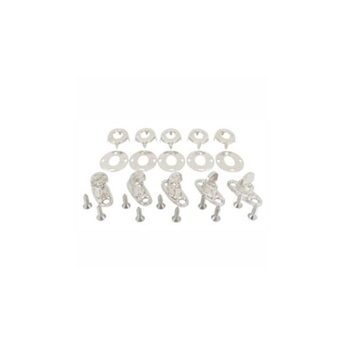 AG Turn Button Kit Screwfix/Fabric 10mm Nickel Plated (4 Sets)