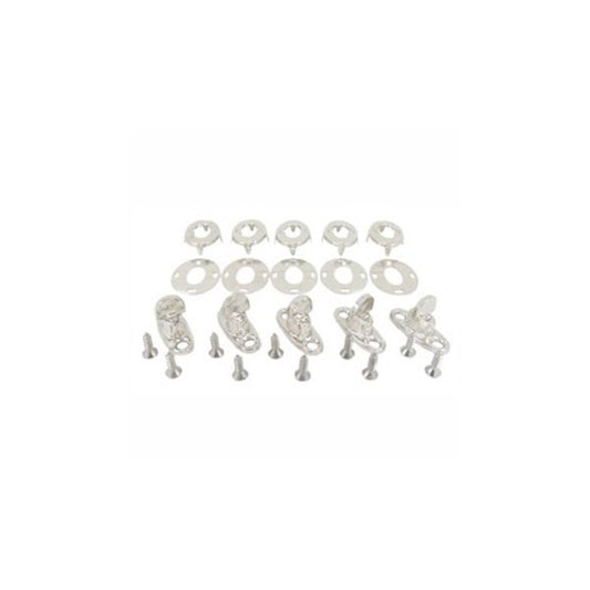 AG Turn Button Kit Screwfix/Fabric 10mm Nickel Plated (4 Sets)