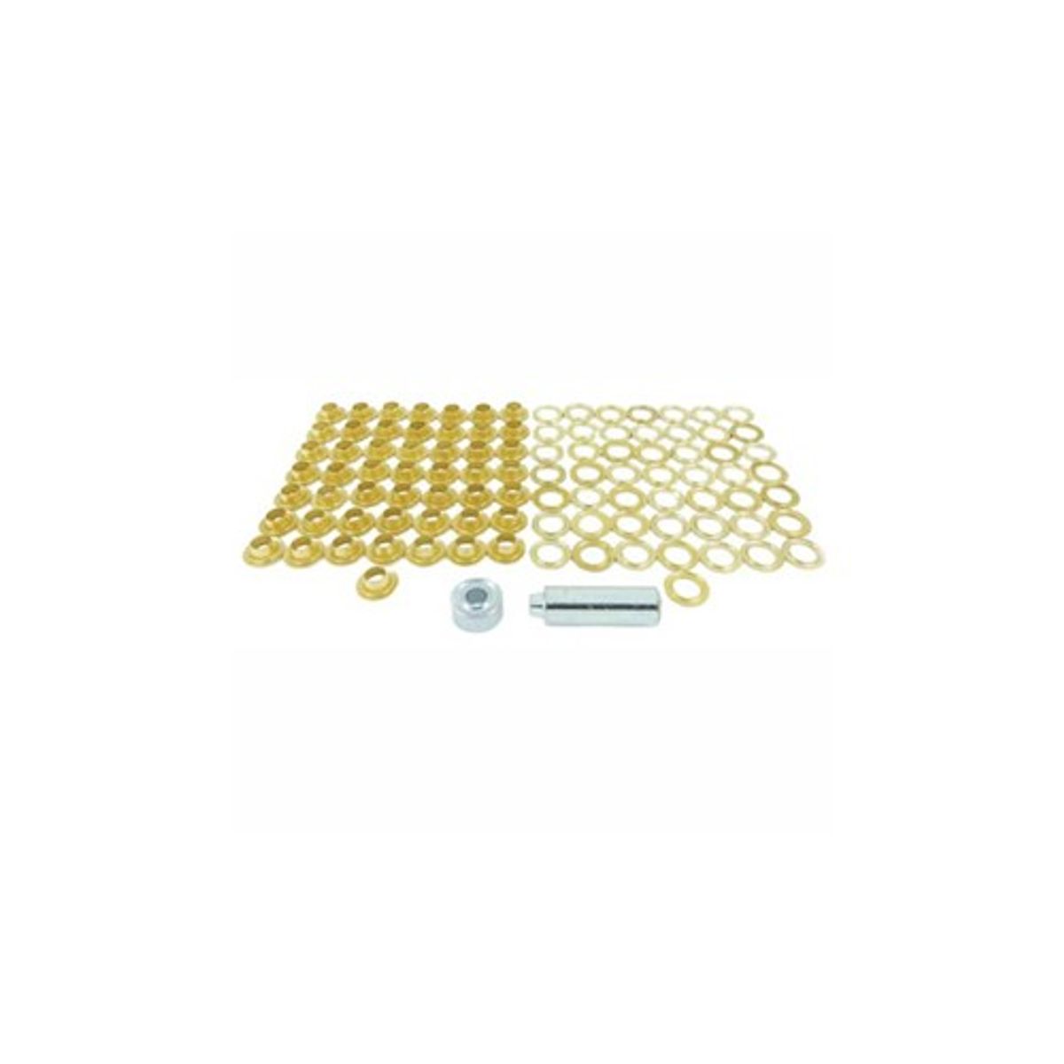 AG Eyelet Kit with Tools in Brass 1/4" ID (50 Sets)