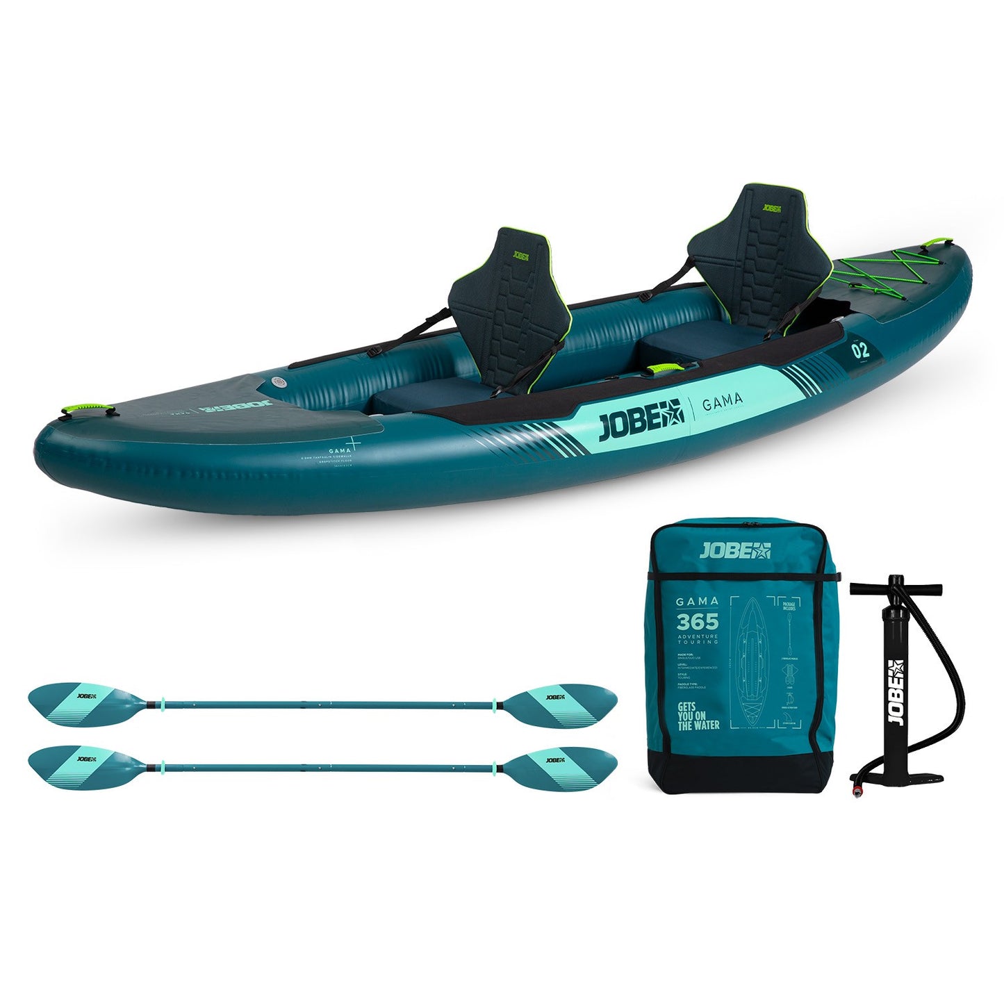 Jobe Gama Inflatable Kayak Package Atlantic Green 600025002