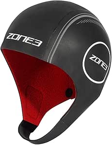 ZONE3 Heat-Tech Swim Cap Black/Silver NA21UHTC116/S (Small)