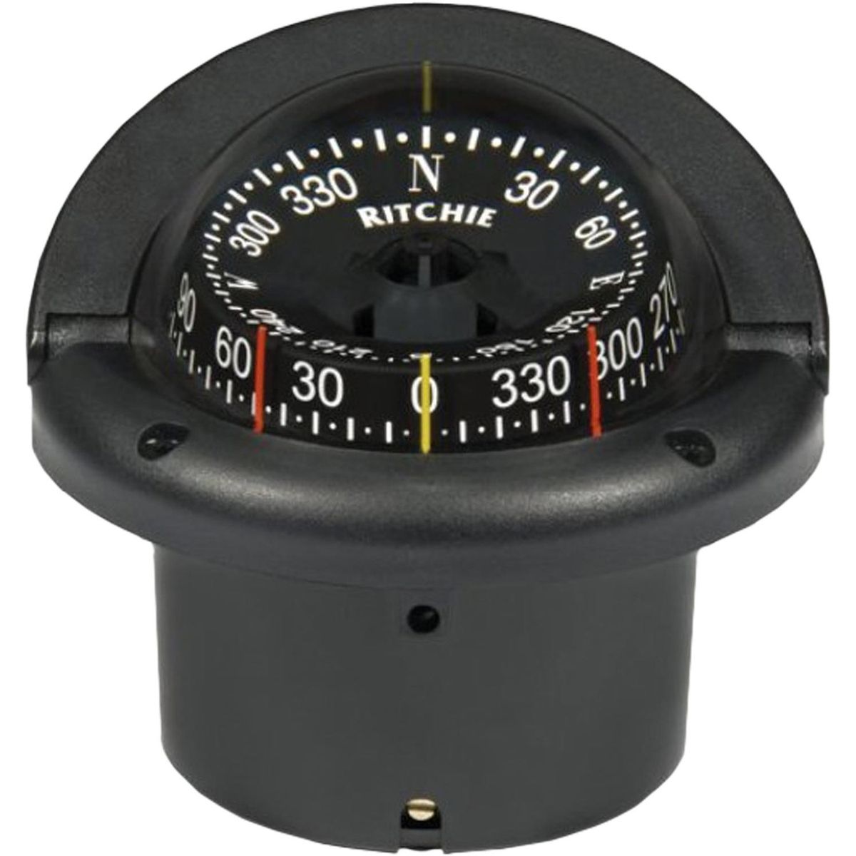 Ritchie Compass Helmsman HF-743 Combi Dial (Black / Flush Mount) 635110