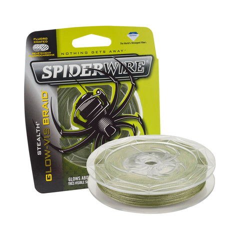 Spiderwire Stealth Glo-Vis Green Fishing Braid-15lbs