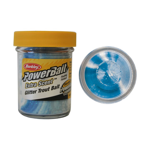 Berkley Powerbait Select Glitter Trout Bait - Blue Neon/White