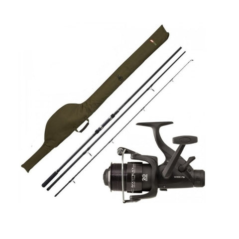 JRC Defender 12ft 3lb 3pc Carp Rod Reel & Line Combo with Rod Sleeve