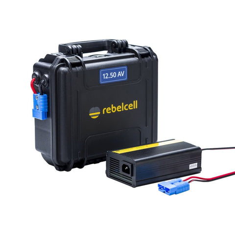 Rebelcell Outdoorbox 12.50 AV - 12V 50A 634Wh & 12.6V10A Charger