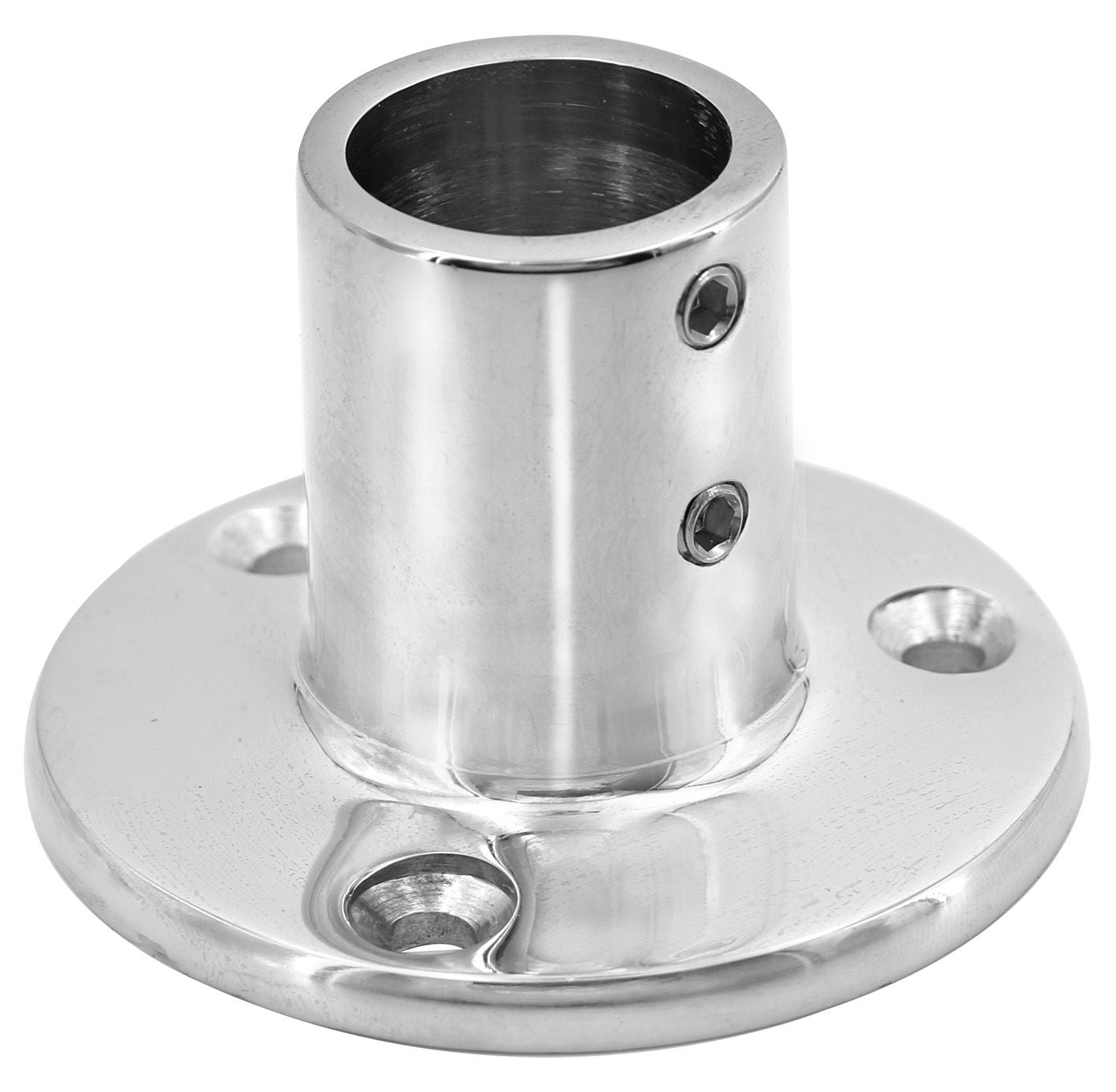 Meridian Zero Vertical Flag Pole Socket - Mirror Polish
