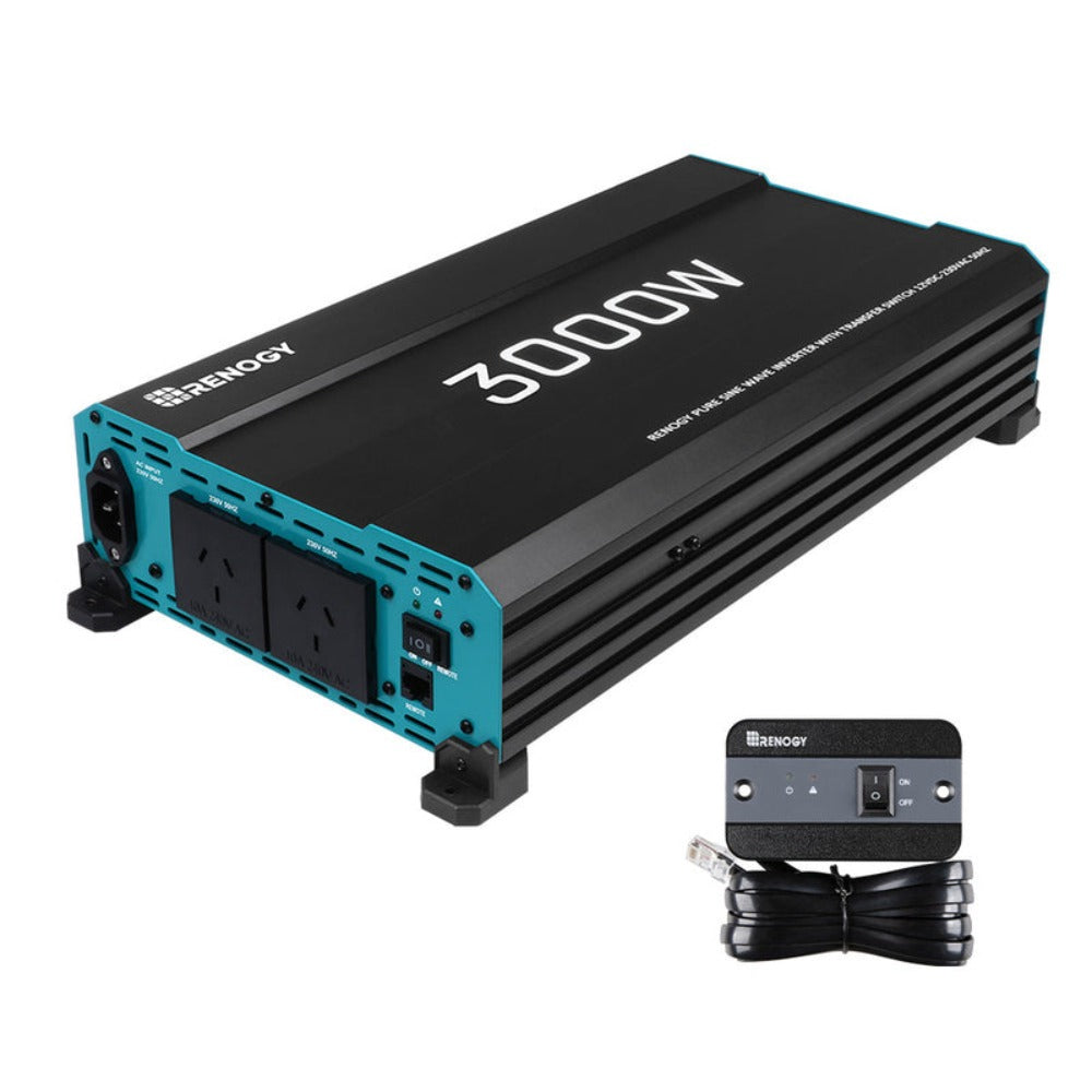 Renogy Pure Sine Wave Inverter With transfer Switch - 12V 3000W