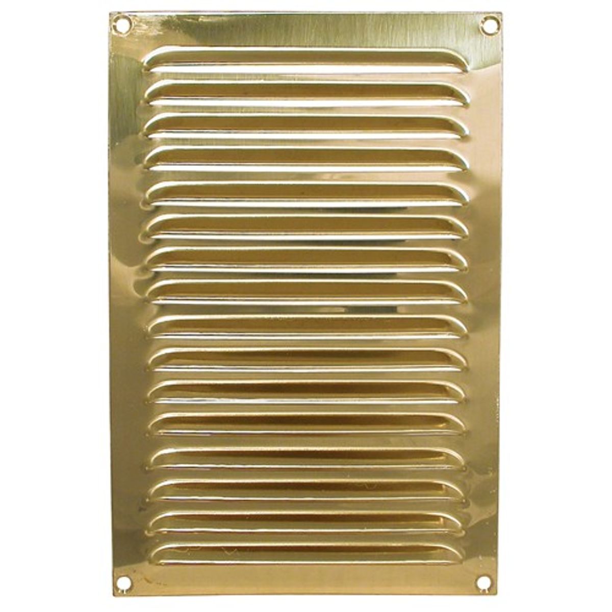 AG Hooded Louvre Vent Polished Brass (6" x 9") 7-30007