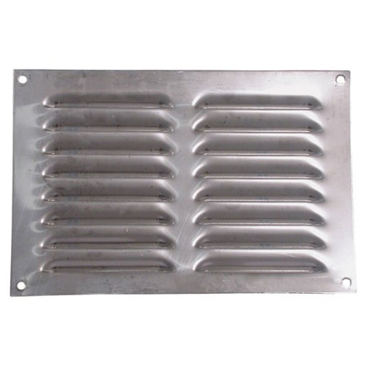 AG Hooded Louvre Vent Polished 430 Stainless Steel (9" x 6") 7-30065