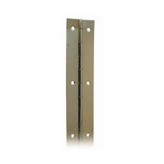 AG Chrome Plated Brass Continuous Hinge (6' x 1") 7-31382