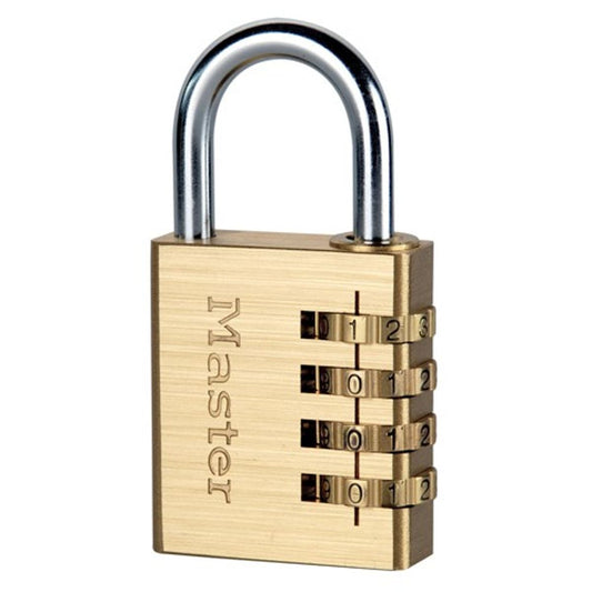 Masterlock Combination Padlock with Brass Finish (40mm) 7-39023