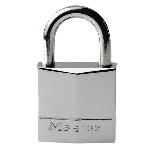 Masterlock Nickel Brass Padlock with Stainless Steel Shackle 30mm 7-39028