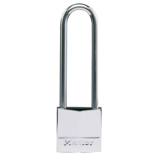 Masterlock Nickel Brass Padlock with Long Stainless Steel Shackle 30mm 7-39030