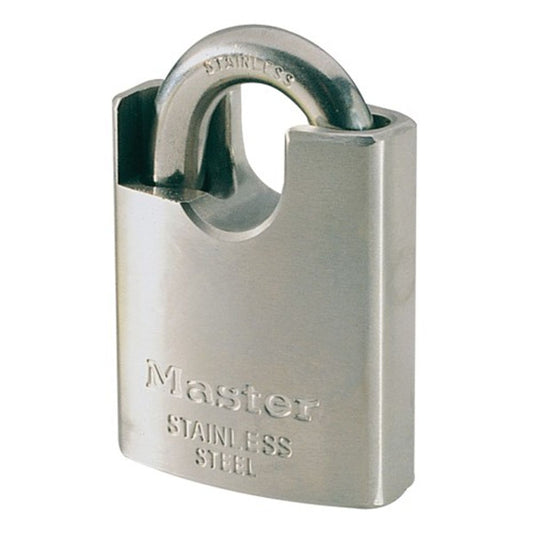 Masterlock Padlock in Stainless Steel Shrouded SS Shackle (50mm) 7-39034