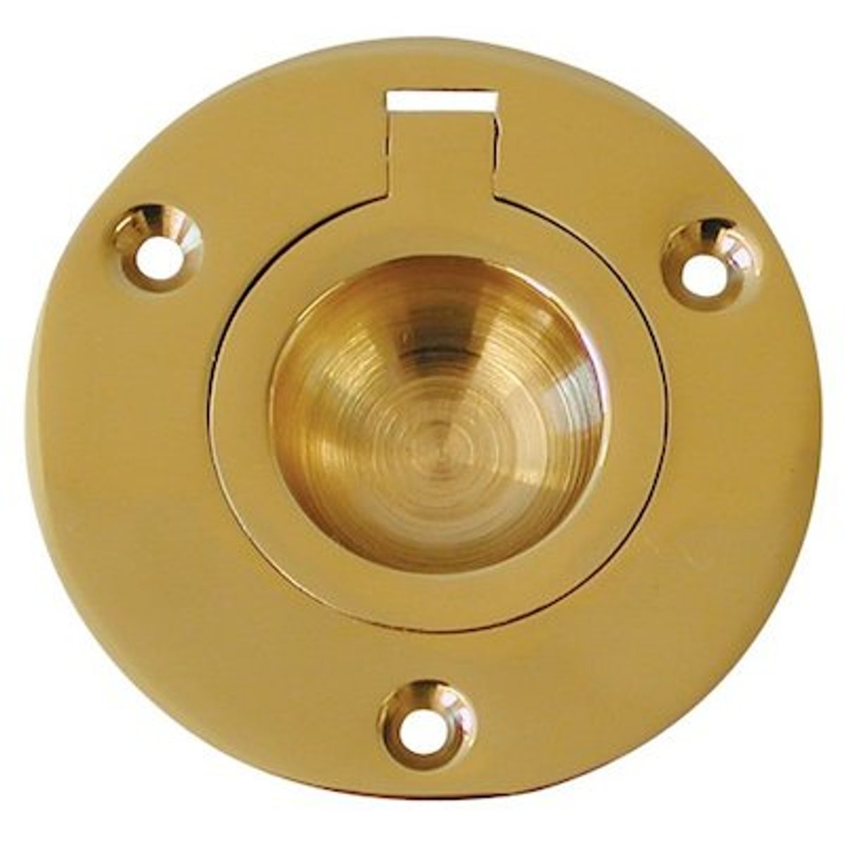 Polished Brass Round Ring Pull (51mm Diameter) 7-76002