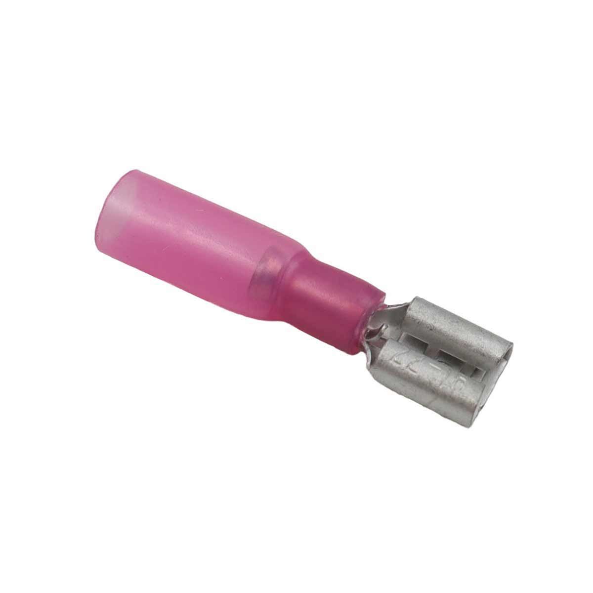 AMC Red Heat Shrink Female Spade Terminal (6.3mm x 0.8mm / 10 Pack) 712105