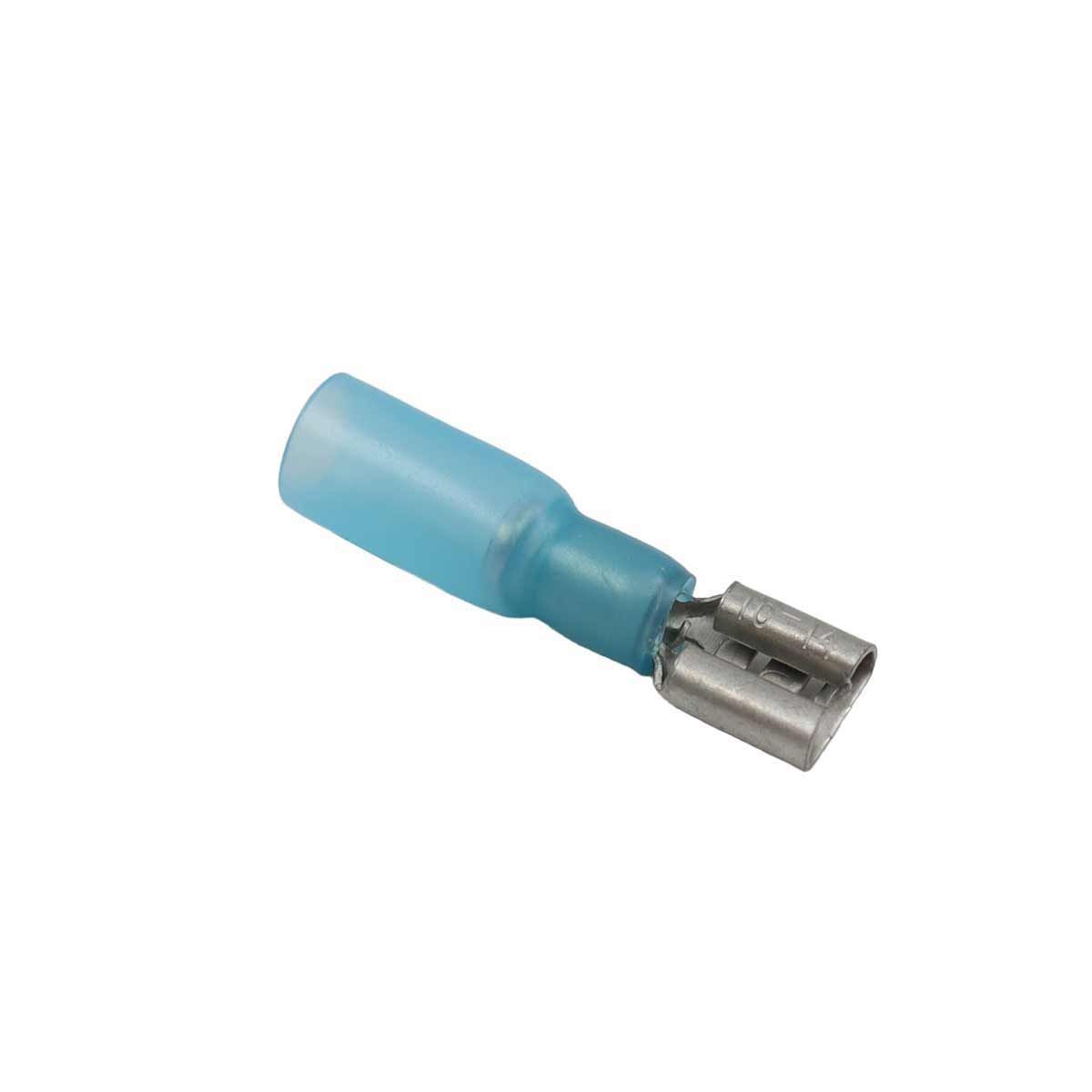 AMC Blue Heat Shrink Female Spade Terminal (6.3mm x 0.8mm / 10 Pack) 712115
