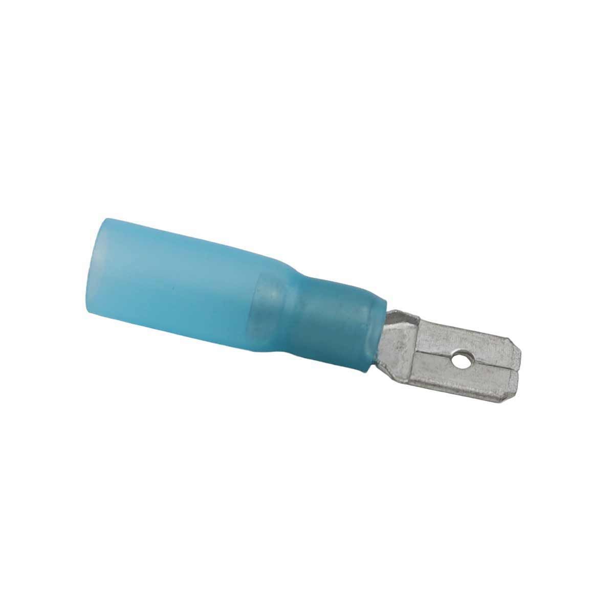 AMC Blue Heat Shrink Male Spade Terminal (6.3mm x 0.8mm / 10 Pack) 712116