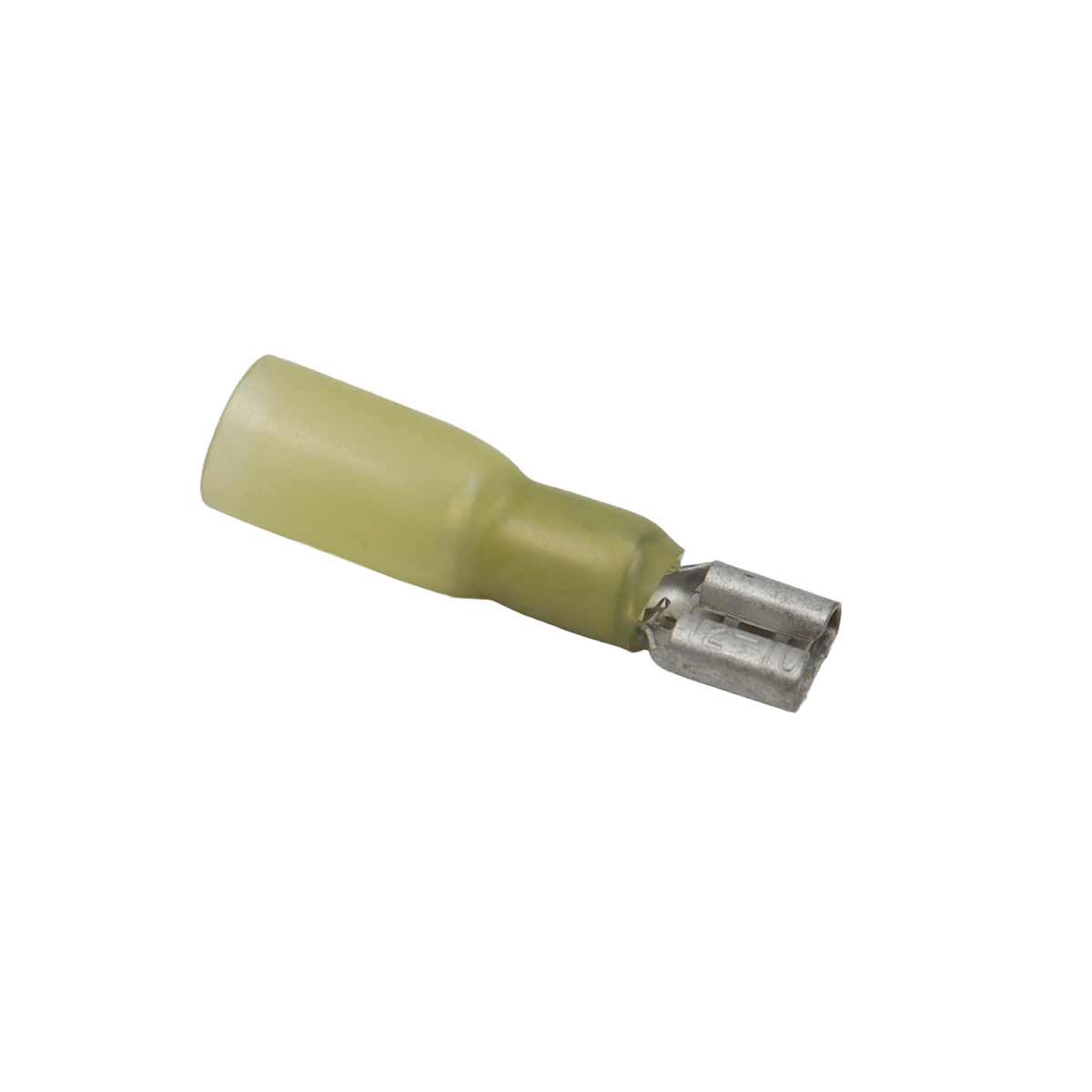 AMC Yellow Heat Shrink Female Spade Terminal (6.3mm x 0.8mm / 10 Pack) 712125