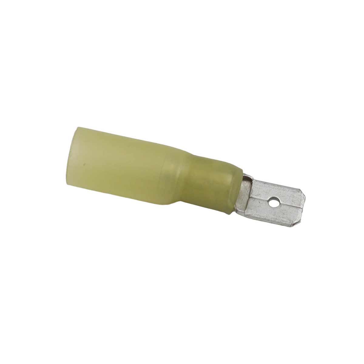 AMC Yellow Heat Shrink Male Spade Terminal (6.3mm x 0.8mm / 10 Pack) 712126