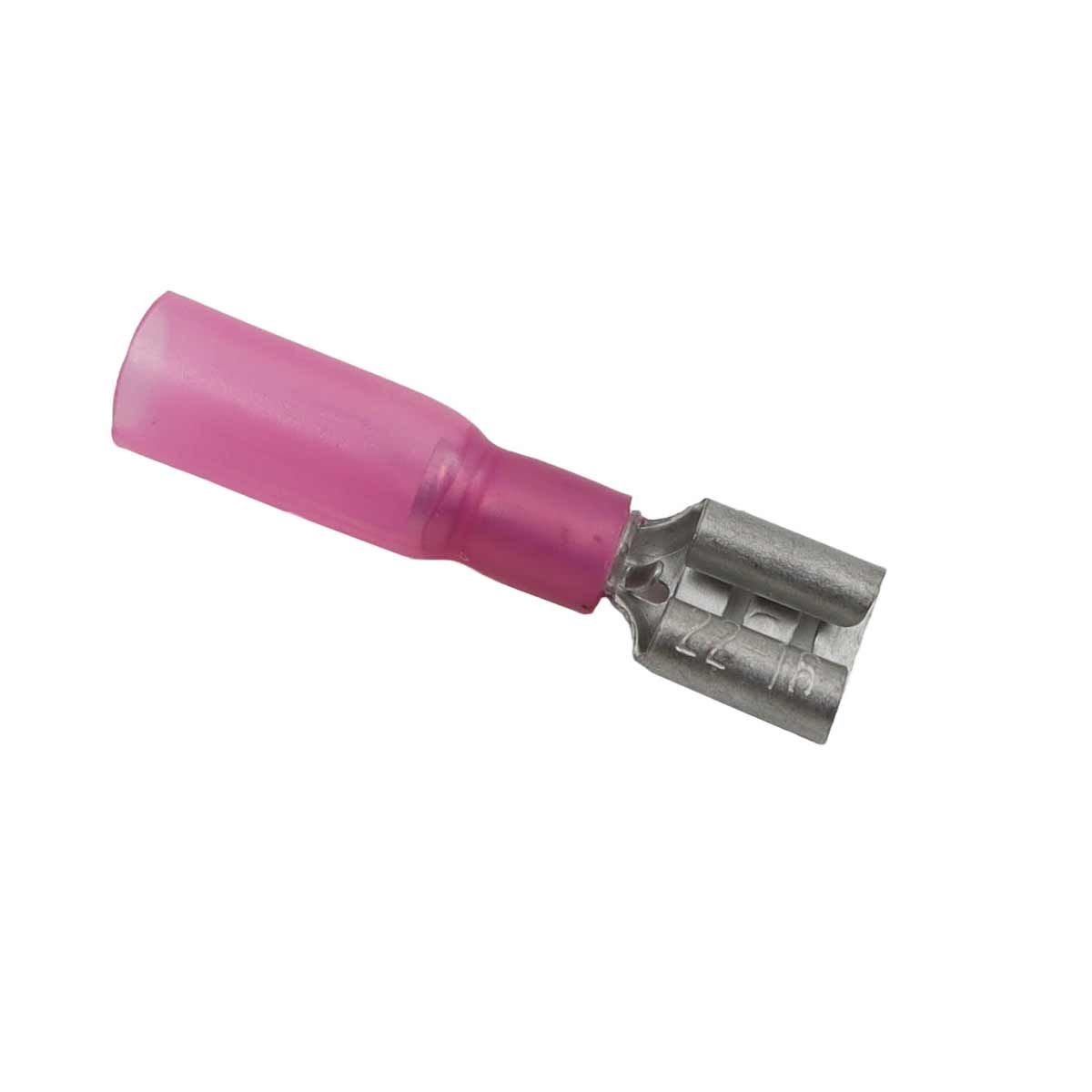 AMC Red Heat Shrink Female Spade Terminal (6.3mm x 0.8mm / 100 Pack) 712135
