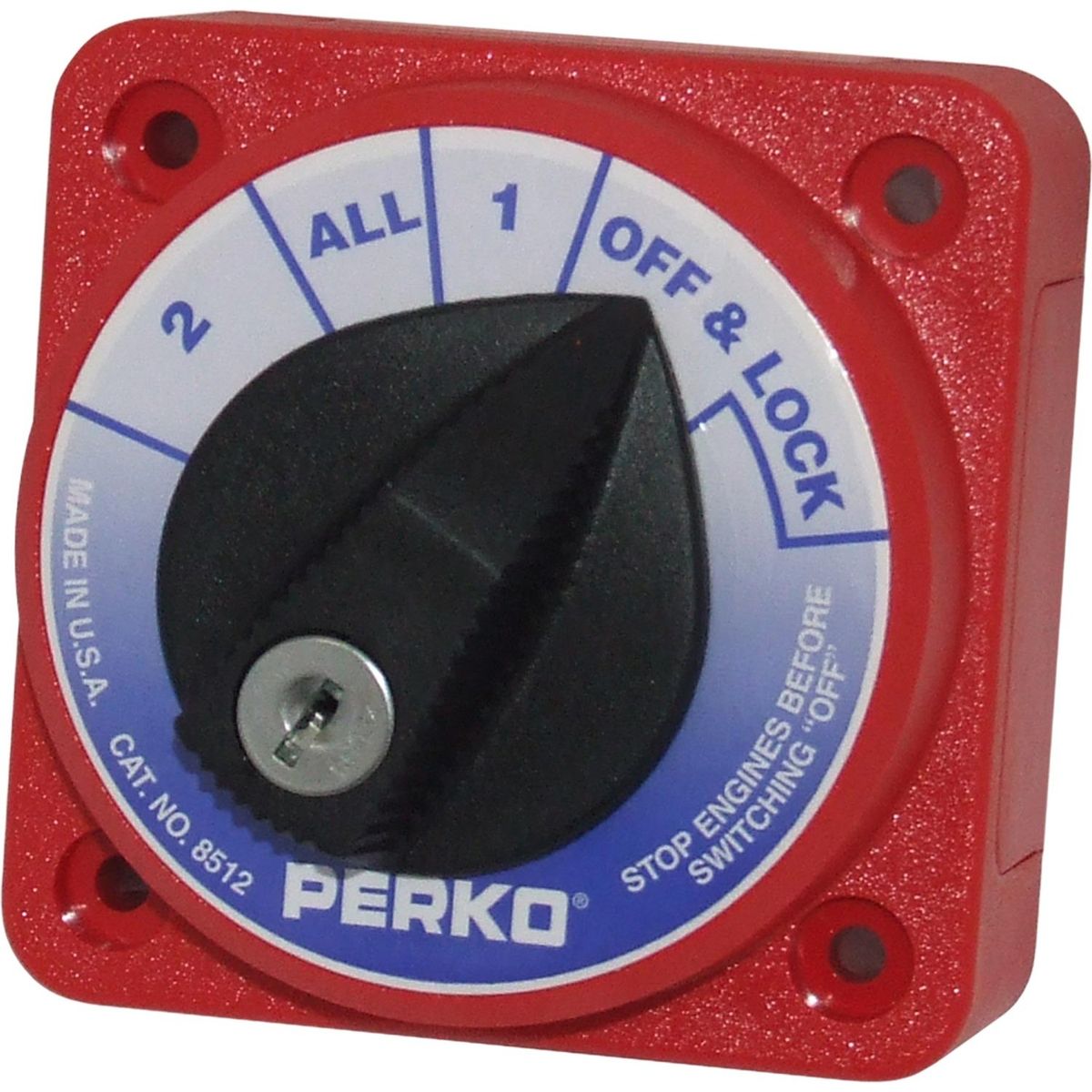 Perko Compact Battery Isolator 315A with Lock (12V, 24V, 32V) 714663