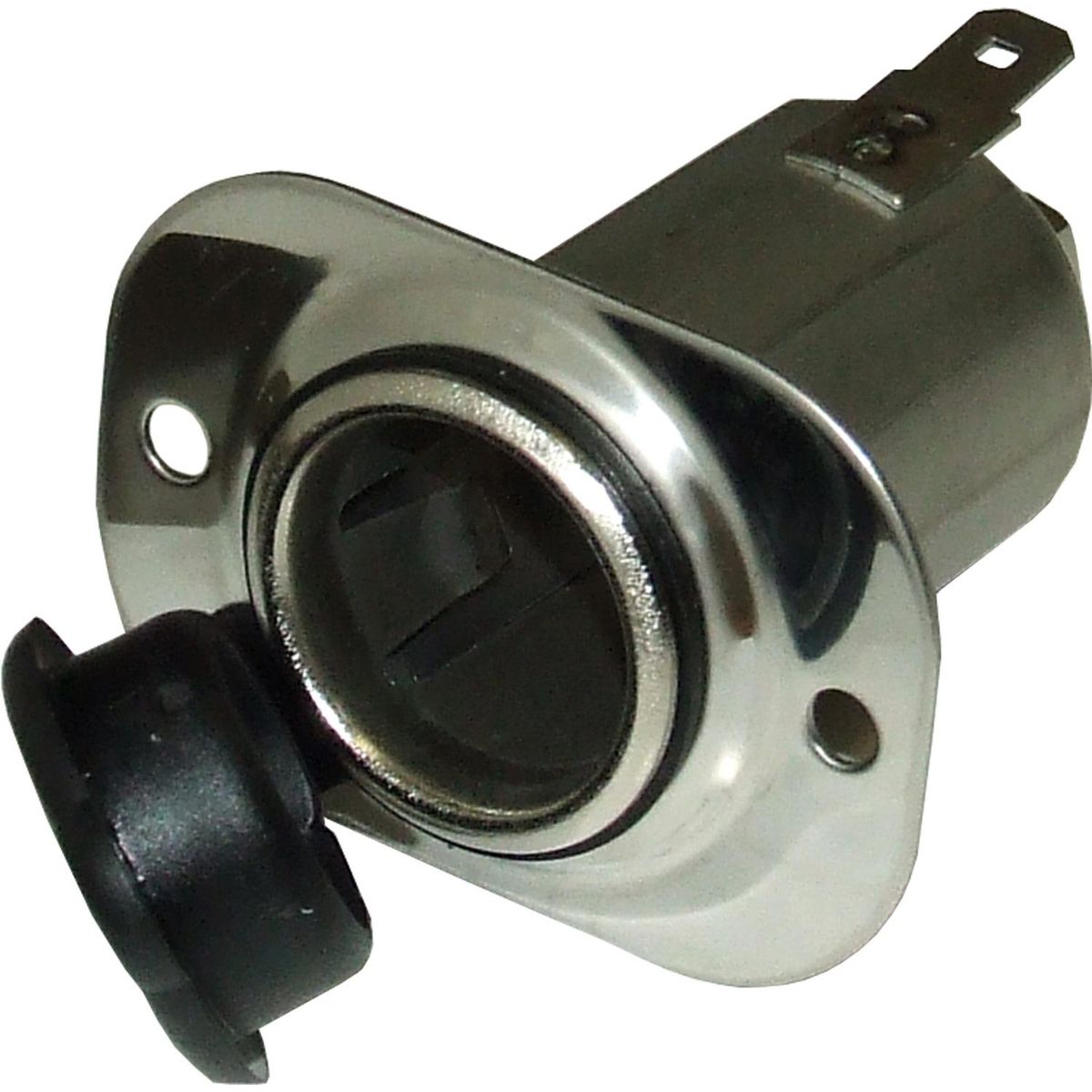Cigarette Lighter Recess Mount Socket and Cover (Stainless Steel) 715645