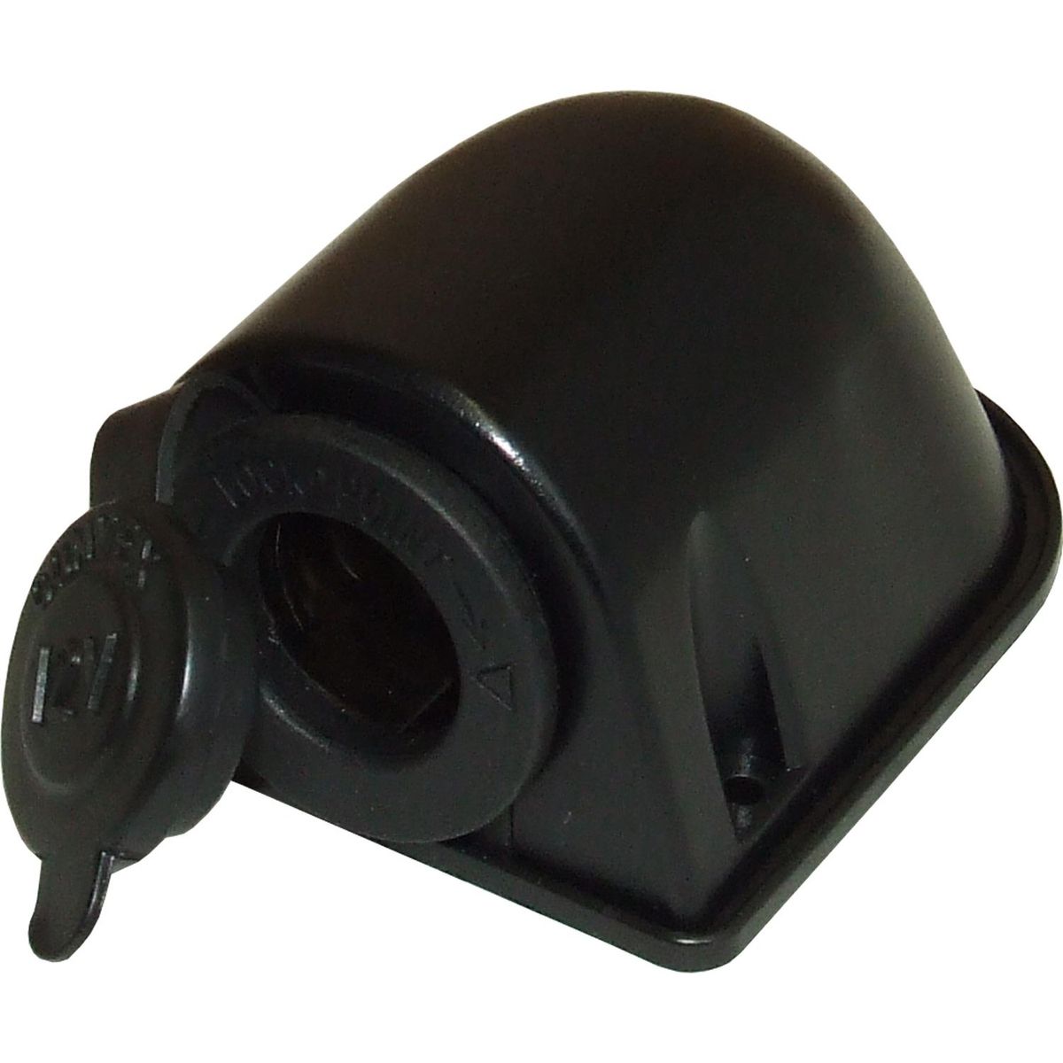 Cigarette Lighter Surface Mount Socket and Cover (Black Plastic) 715647