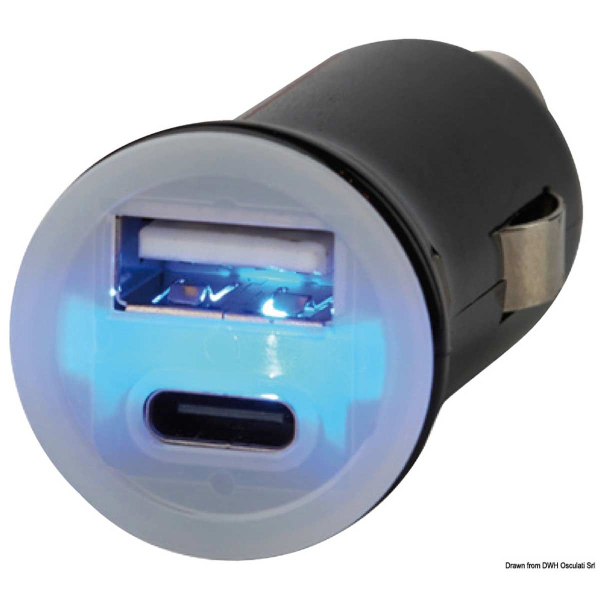 Osculati Double A+C Type USB 12/24V Plug Adaptor 715669