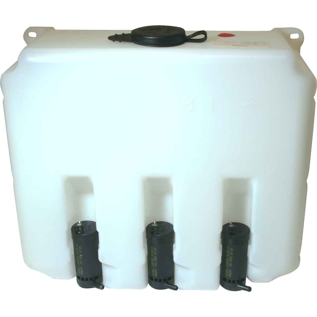 Windscreen Washer Tank with 3 x 24V Pumps (9.7 Litre Capacity) 717434
