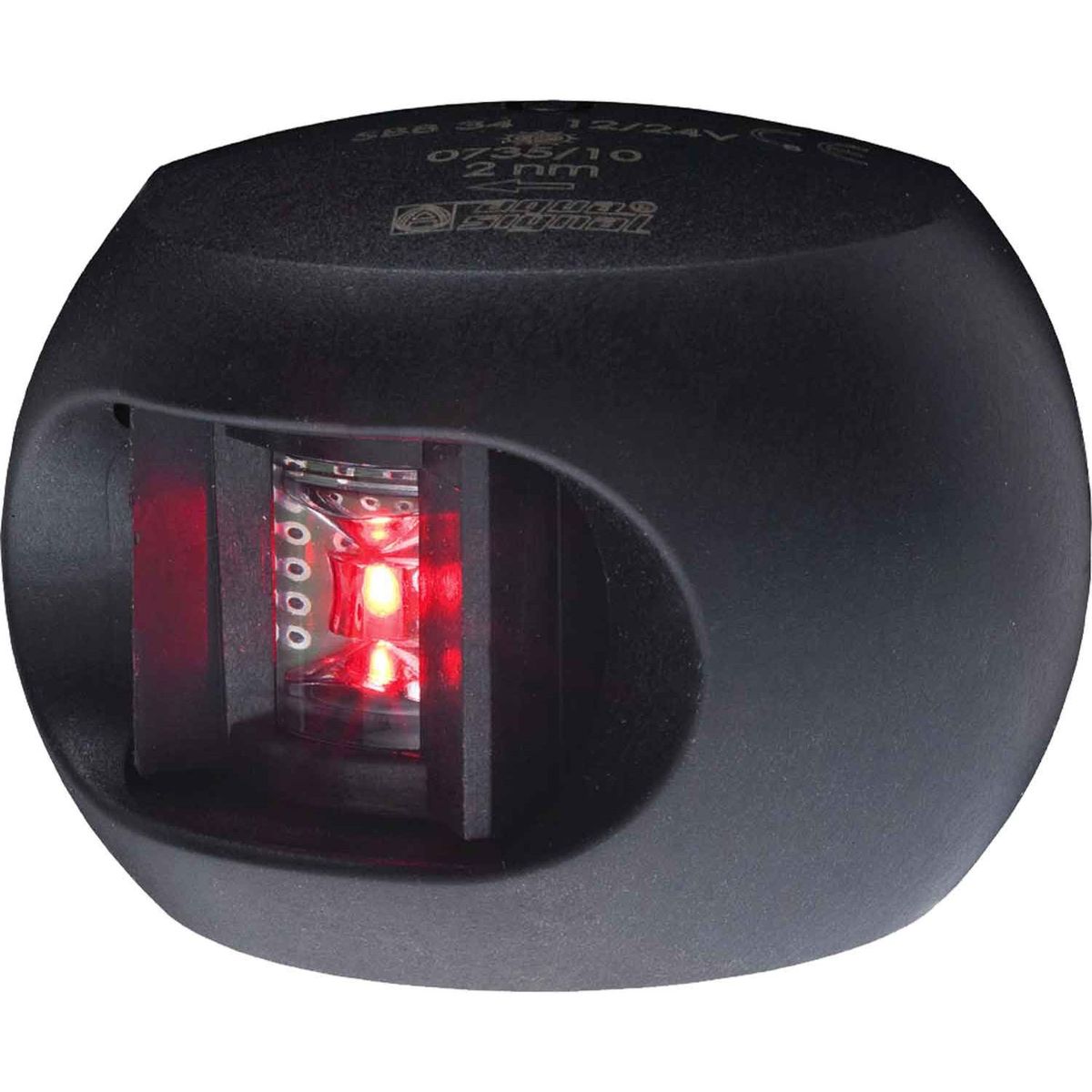 Aqua Signal 34 Port Red LED Navigation Light (Black Case) 721452