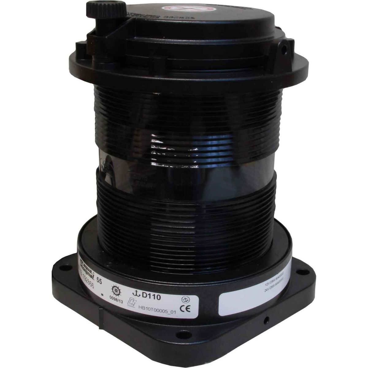 Aqua Signal 55 All Round White Navigation Light (Black Case, 24V, 25W) 721557-24