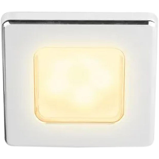 Hella EuroLED 75 Square Down Light in Chrome (12V / Warm White) 724897