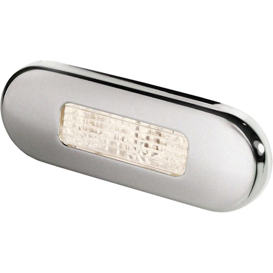 Hella Oblong LED Courtesy Light with Stainless Steel Rim (Warm White) 724923