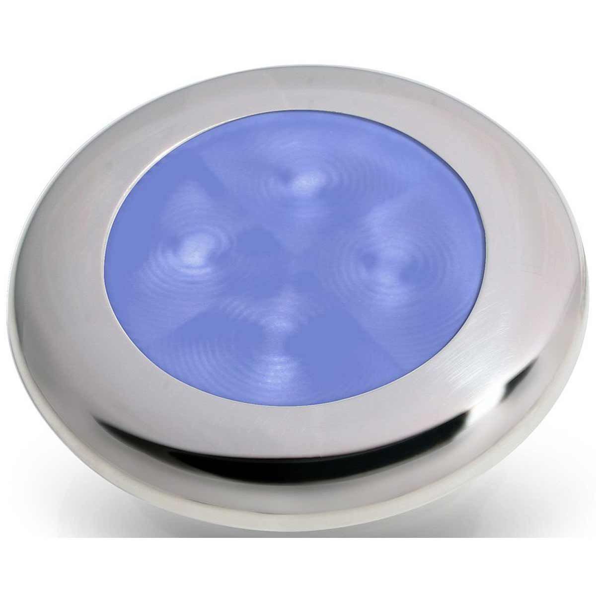 Hella Led Courtesy Light with Stainless Steel Rim (12V / Blue) 724928