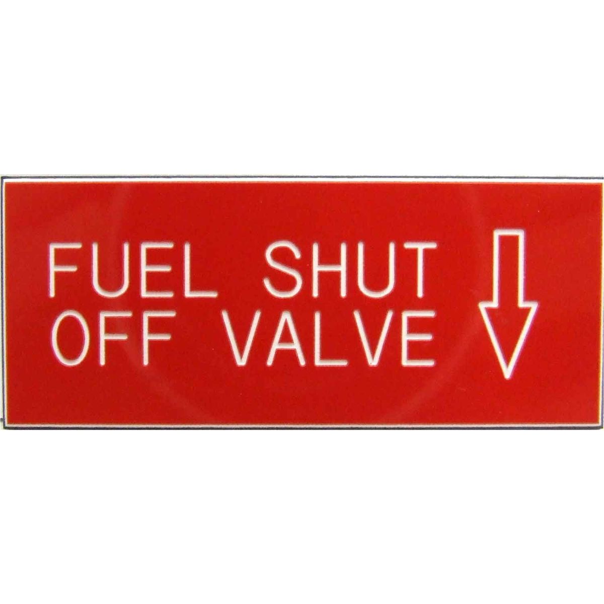 Fuel Shut Off Valve Label (60mm x 25mm) 728052