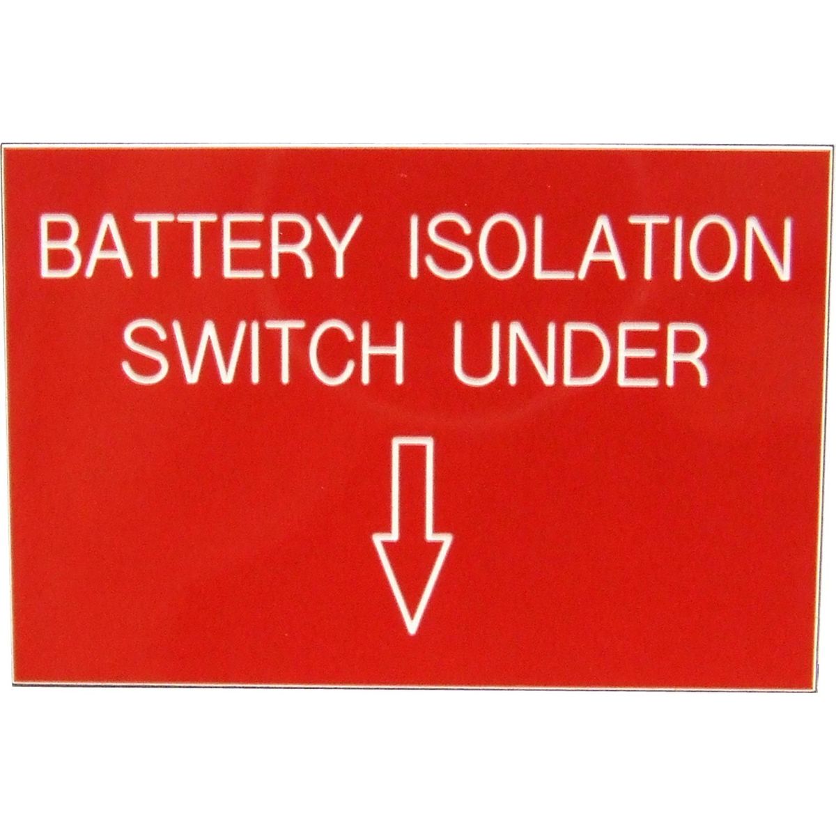 Battery Isolation Label (75mm x 50mm) 728201