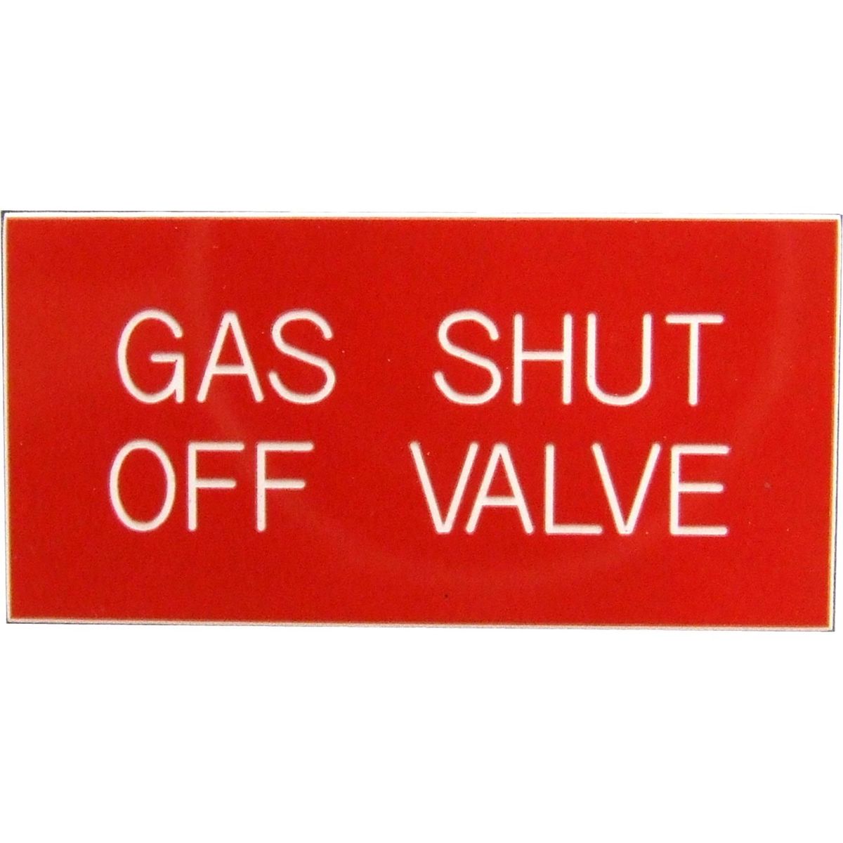 Gas Shut Off Valve Label (50mm x 25mm) 728309