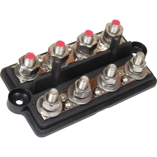 VTE Black 250A Power Distribution Busbar (4 x 5/16" & 4 x 3/8" Posts) 729220