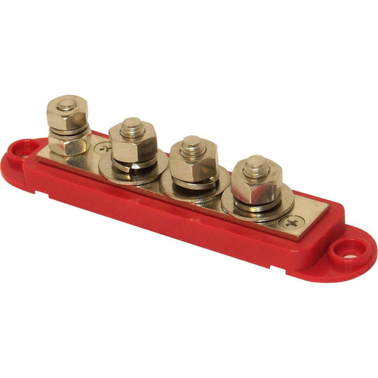 VTE Red 210A Power Distribution Busbar (3 x 5/16" / 1 x 1/4" Posts) 729242