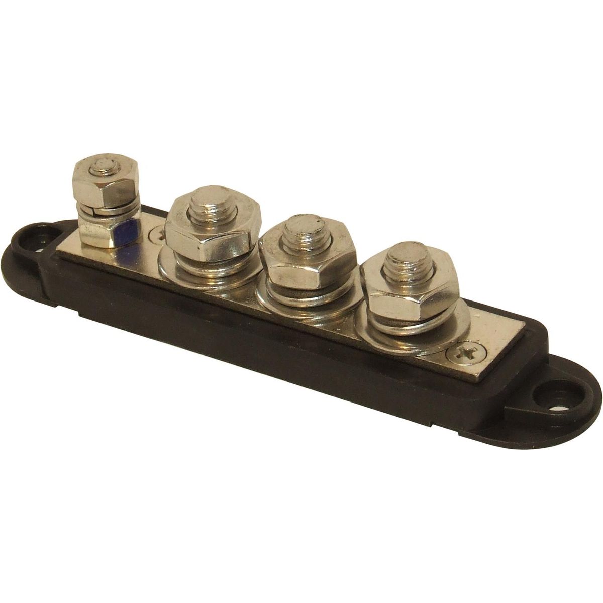 VTE Black 210A Power Distribution Busbar (3 x 3/8" / 1 x 1/4" Posts) 729243