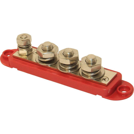 VTE Red 210A Power Distribution Busbar (3 x 3/8" / 1 x 1/4" Posts) 729244