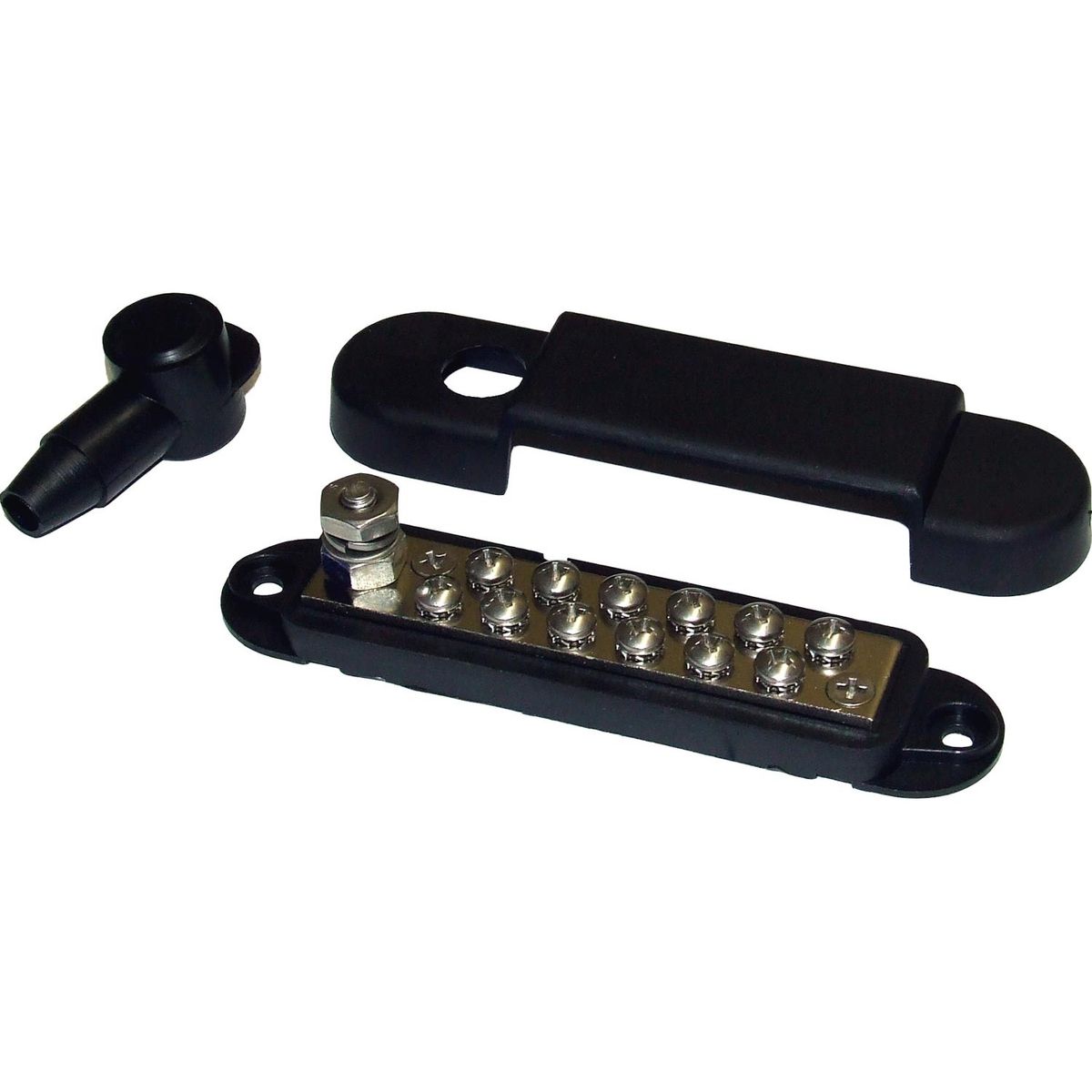 VTE Black 240A Power Distribution Busbar Kit (1 x 1/4" Post) 729261
