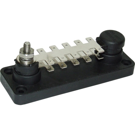 VTE Black Power Distribution Busbar (1 x 1/4" Post & 20 x 6.3mm Tabs) 729283