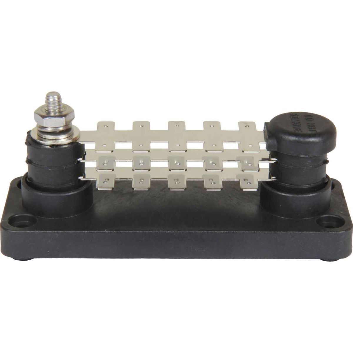 VTE Black Power Distribution Busbar (1 x 1/4" Post & 30 x 6.3mm Tabs) 729285