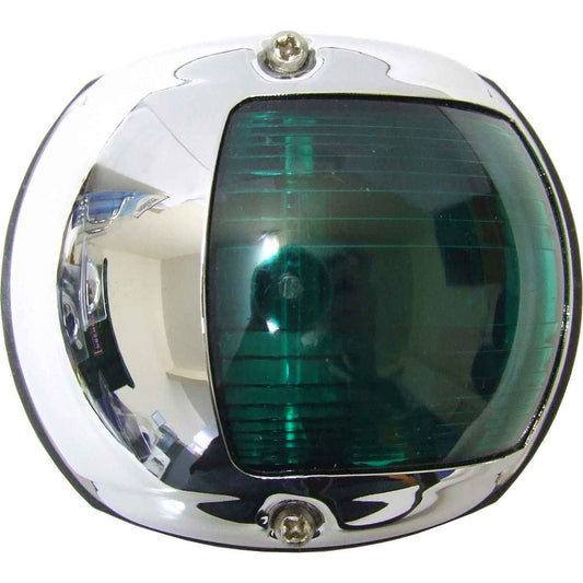 Perko 0170 Starboard Green Navigation Light (Chrome / 12V / 15W) 730161
