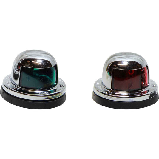 Perko 0963 Green & Red Navigation Side Lights (Chrome / 12V / 10W) 730410