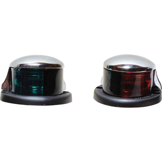 Perko 0228 Green & Red Navigation Side Lights (Chrome / 12V / 10W) 730430
