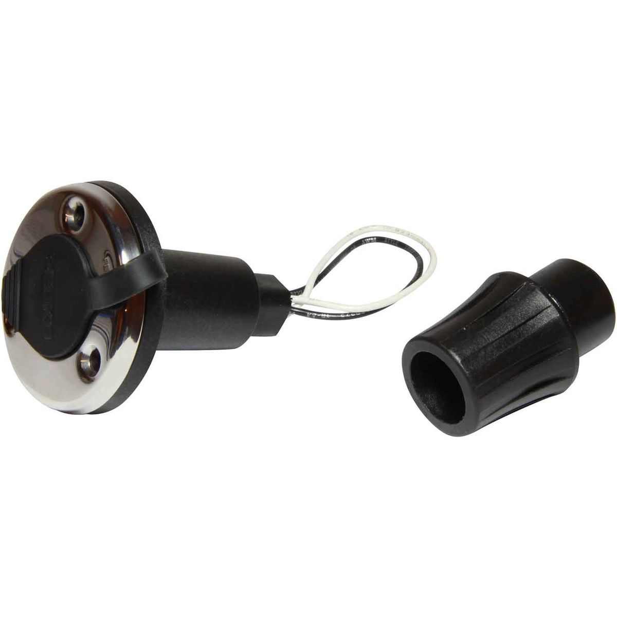Perko 1045 Stainless Steel Pole Light Base (2 Pin / 0 Degree Rake) 730704